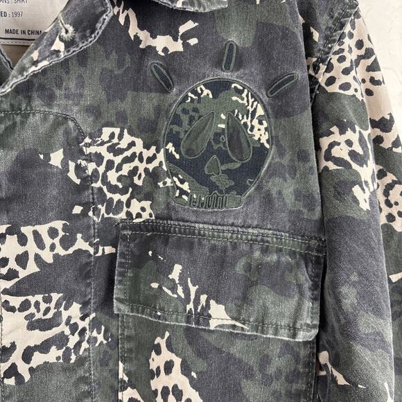 Zadig & Voltaire Kansas Camo Leo Utility Jacket Parka in Green Womens Size M/L - Picture 2 of 12